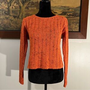 Y2K Levi’s Red Tab Orange Ribbed Wool Knit Sweater
